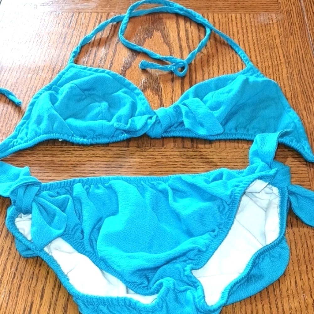 Glen Brooke 2 Piece Bikini Aqua Junior size 13